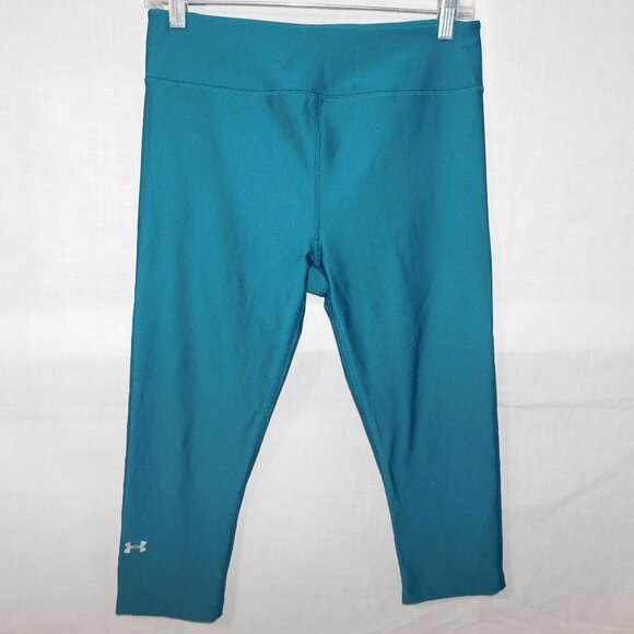 Under Armour Pants - Under Armour HeatGear Teal Compression Crop Capri Leggings Womens M